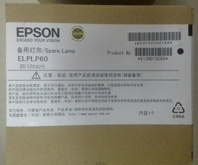 EPSON 爱普生 投影机(EB-C2040XN/2060XN/2030WN/1000X)ELPLP60原装带架灯泡:亚马逊:办公用品